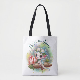 Tote Bag Birthstone June Pearl Dragon Fourre-tout