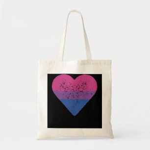 Tote Bag Bisexuel Coeur Bisexualité Bi Amour Drapeau LGBTQ 