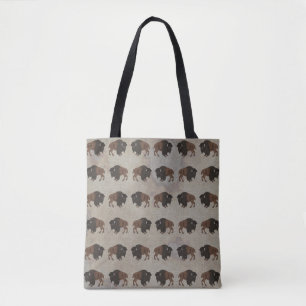 Tote Bag Bison Allover Fourre-tout