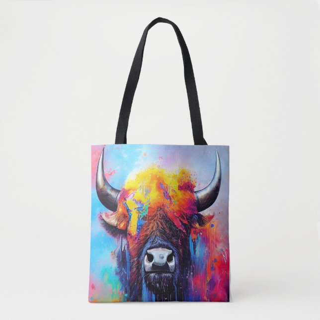 Tote Bag Bison Animal Discovery Adventure Nature Planet (Devant)