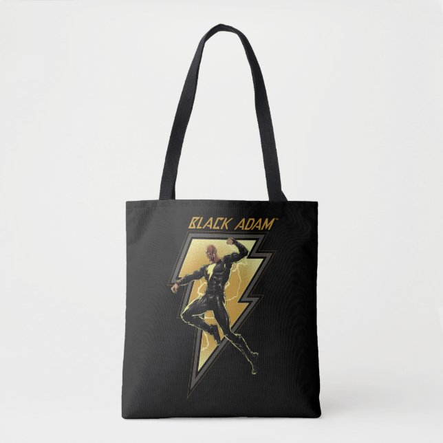 Tote Bag Black Adam Lightning Bolt Illustration du caractèr (Devant)