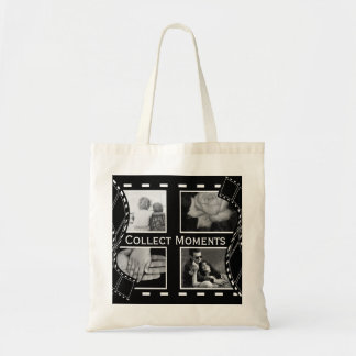 Tote Bag Black and White Film Reel Custom Photo