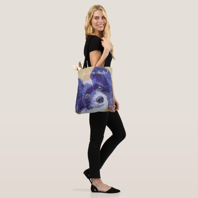 TOTE BAG BLACK AND WHITE PAPILLON (Sur le modèle)
