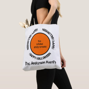 Tote Bag Black Blanc Orange Éffrayant Moderne Joyeux Hallow