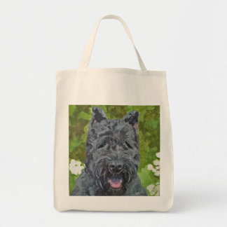 Tote Bag Black Brindle Bouvier Des Flanders Dog Art Fourre-