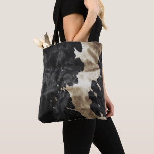 Tote Bag Black Champagne Gold Cowboy Cowgirl Cowhie