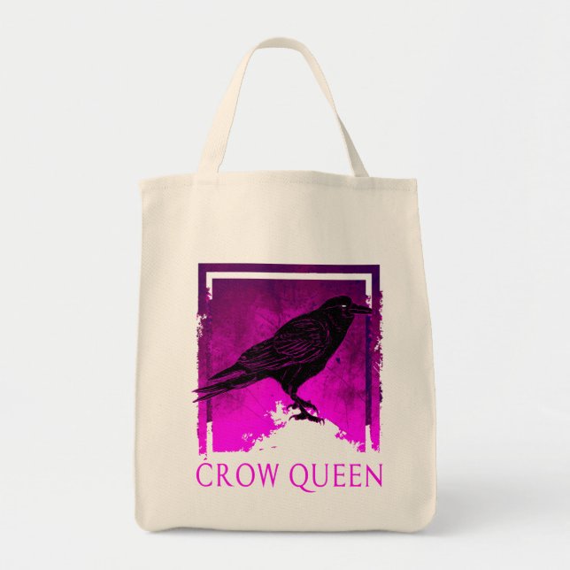 Tote Bag Black Crow Reine Oiseau d'observation Idée cadeau  (Devant)