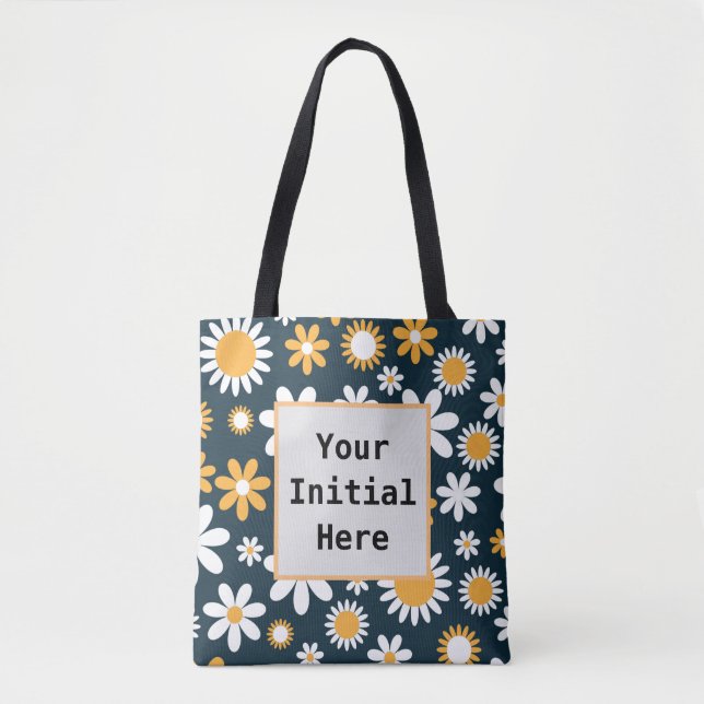 Tote Bag Black Daisy (Devant)