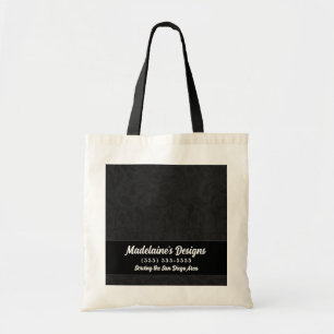 Tote Bag Black Damask Entreprise personnalisée