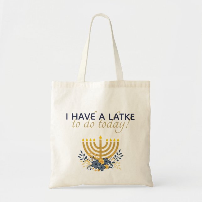 Tote Bag Black Friday Shopping Latke Jouer sur des mots (Devant)