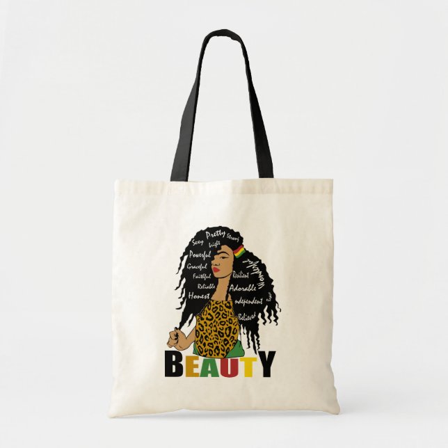 Tote Bag Black Girl Magic African American Woman Melanin La (Devant)