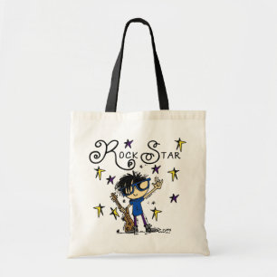 Tote Bag Black Hair Boy Rock Star