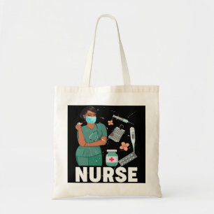 Tote Bag Black History Nurse African American Pride Afro Wo