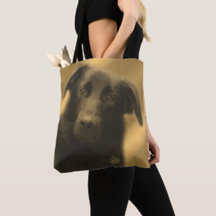 Tote Bag Black Labrador Retriever Chien Art