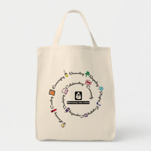 Tote Bag Blacksburg New School Color Spiral supermarché fou