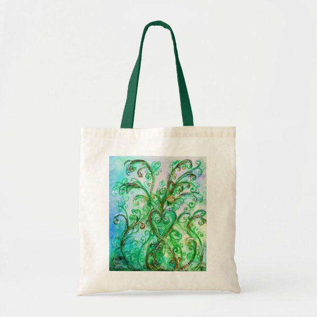 Tote Bag Blanc lumineux de vert bleu de FLOURISHES (Devant)