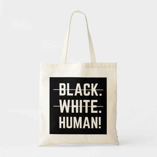 Tote Bag Blanc noir (Devant)
