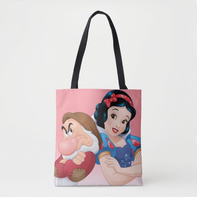 Tote Bag Blanche Neige Et Gris (Devant)
