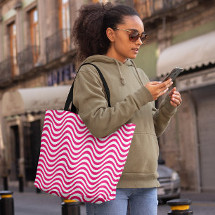 Tote Bag Blancs roses Tirages oniques Psychédéliques Hypnot