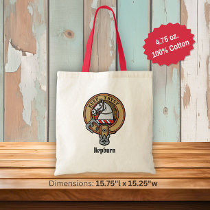 Tote Bag Blason de Clan Hepburn sur tartan