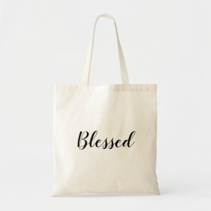 Tote Bag Blessé noir blanc texte personnalisé texte mignon