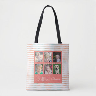 Tote Bag Blessures de grand-mère Orange & Collage photo Tur