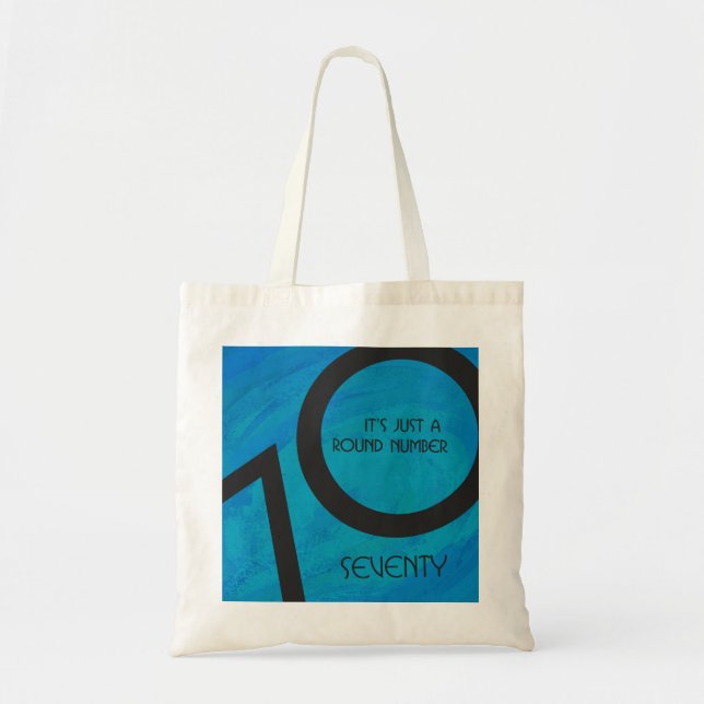 Tote Bag Bleu 70 Décennie Anniversaire (Devant)