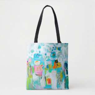 Tote Bag Bleu Abstrait