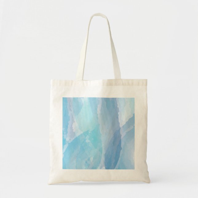 Tote Bag Bleu, abstrait, cool couleur de l'eau brosse art (Devant)