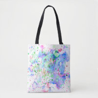 Bleu bleu vert mauve et rose Artsy Paint Splatter