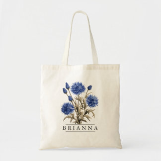 Tote Bag Bleu Chic Botanique-Personnaliser-Budget
