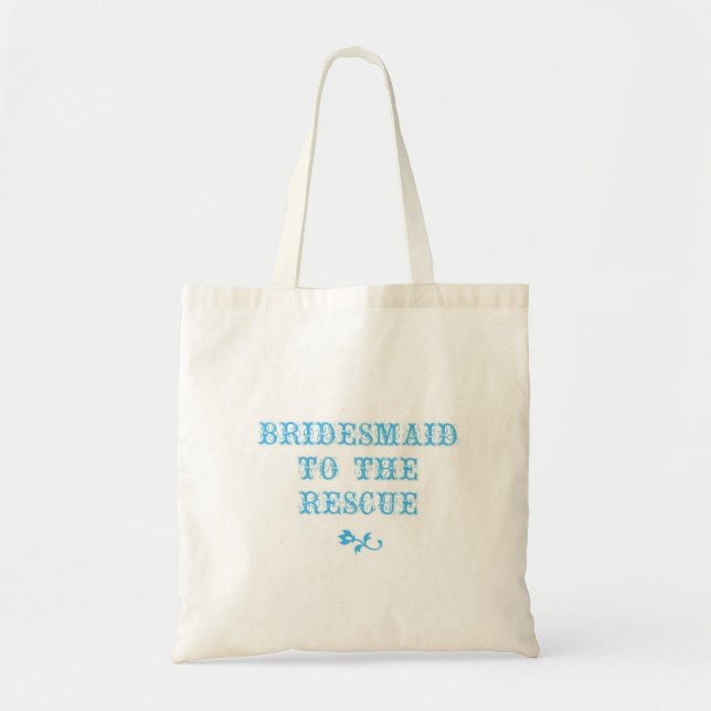 Tote Bag Bleu de Fourre-tout de demoiselle d'honneur (Devant)