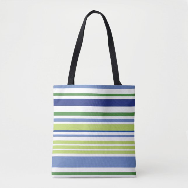 Tote Bag Bleu et vert (Devant)