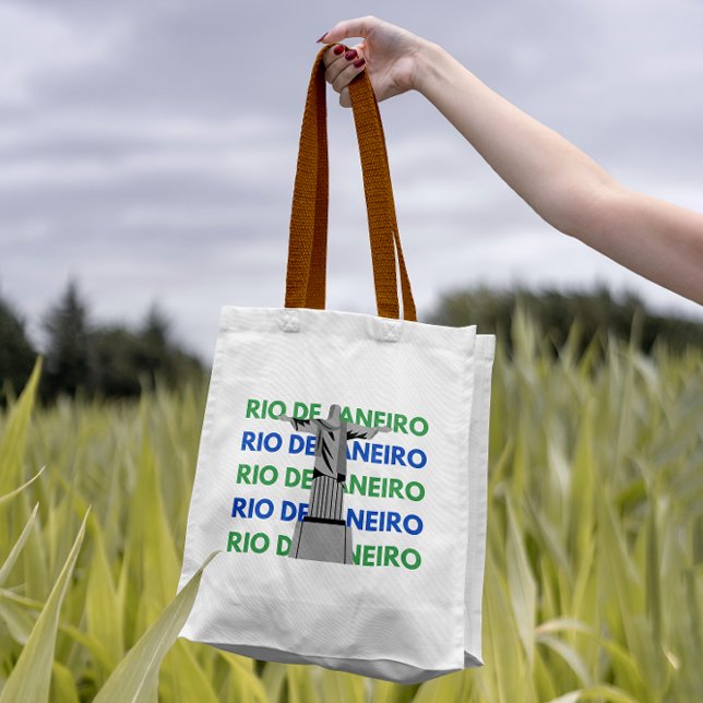 Tote Bag Bleu et vert doux Rio de Janeiro (Créateur téléchargé)