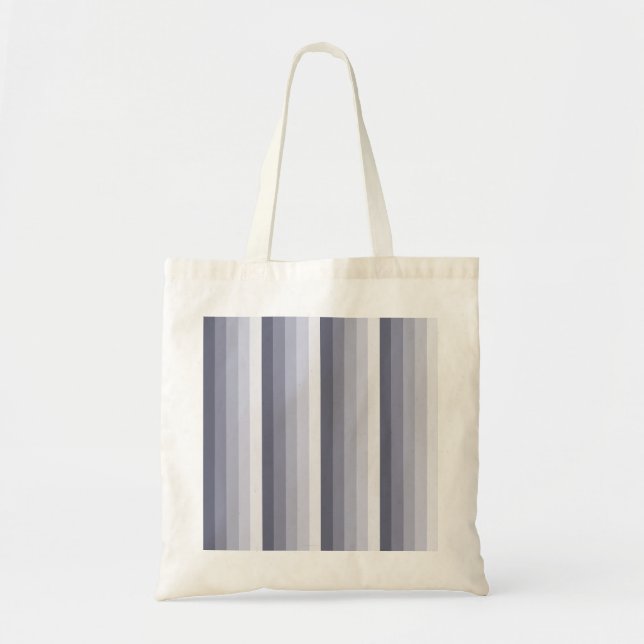 Tote Bag Bleu gris rayures (Devant)