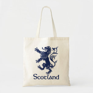 Tote Bag Bleu marine effréné écossais de lion