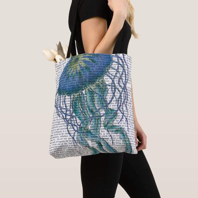 Tote Bag Bleu méduse (De près)