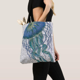 Tote Bag Bleu méduse