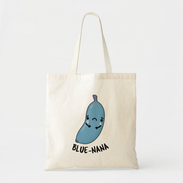 Tote Bag Bleu nana Funny Banana Pun (Devant)
