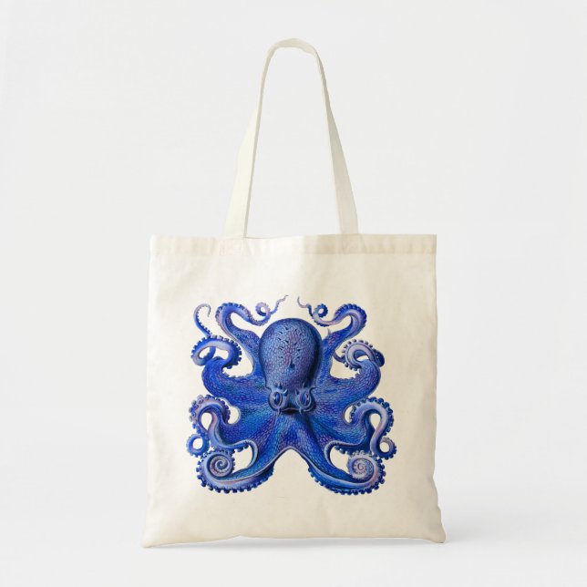 Tote Bag Bleu octopique de Haeckel (Devant)