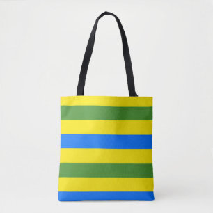 Tote Bag Bleu vert et jaune