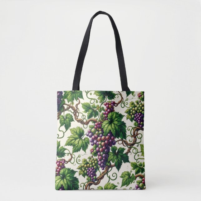 Tote Bag Bliss de vignoble verdoyant : Une tapisserie de vi (Devant)