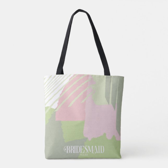 Tote Bag Bloc de couleur Mariage Demoiselle d'honneur Print (Dos)