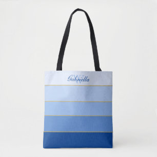 Tote Bag Blocs couleur Ombre bleu ciel Personnalisés