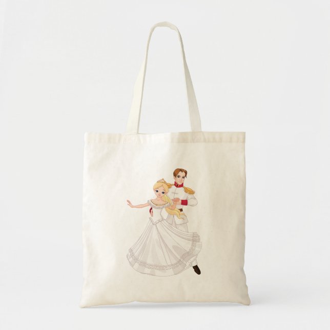 Tote Bag Blonde Princess and Charming Prince Fairytale (Devant)