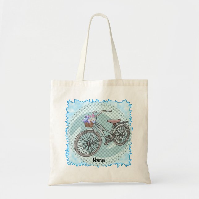 Tote Bag Blue Bike  (Devant)