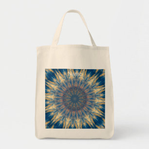 Tote Bag Blue Chakra Kaleidoscope Thunder_Cove