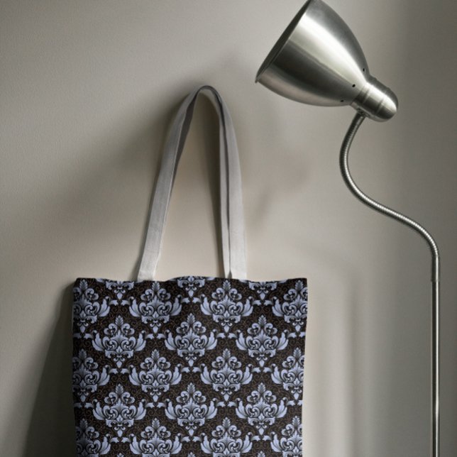 Tote Bag Blue Damask Fourre-tout (Créateur téléchargé)