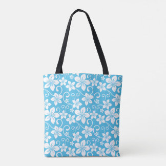 TOTE BAG BLUE HAWAII PATTERN (BLUE)