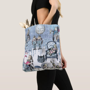 Tote Bag Blue Ice Alice au pays des merveilles Moderne Élég